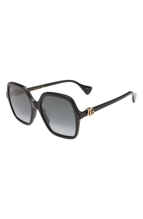 gucci ruthenium sunglasses|gucci 56mm square sunglasses.